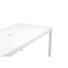 Fifi 71 Inch Outdoor Dining Table Polyresin Top White Aluminum Frame By Casagear Home BM287790