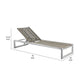Kylo 76 Inch Outdoor Chaise Lounger Smooth Gray Aluminum Frame Adjustable By Casagear Home BM287820