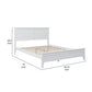 Grant Modern Full Size Platform Bed with Slats and Headboard Classic White By Casagear Home BM287878