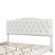 Cody King Size Platform Bed with Diamond Button Tufted Headboard Beige By Casagear Home BM287890