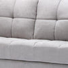 Odin 79 Inch Modern Sofa with Tufted Cushions Light Gray Velvet Upholstery By Casagear Home BM287962