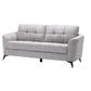 Odin 79 Inch Modern Sofa, Tufted Cushions, Light Gray Linen Fabric Upholstery By Casagear Home