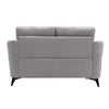 Odin 60 Inch Modern Loveseat Tufted Cushions Light Gray Velvet Upholstery By Casagear Home BM287964