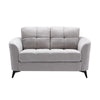 Odin Loveseat | 60" | Tufted Cushions | Light Gray Velvet