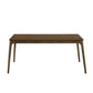 Nick 66 Inch Modern Dining Table Rubberwood Angled Legs Walnut Brown By Casagear Home BM288004