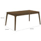 Nick 66 Inch Modern Dining Table Rubberwood Angled Legs Walnut Brown By Casagear Home BM288004