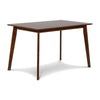 Bev Dining Table | 47" | Sleek Frame | Dark Walnut Rubberwood