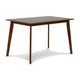 Bev Dining Table | 47" | Sleek Frame | Dark Walnut Rubberwood