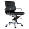 Elle Swivel Office Chair | 20" | Rolling Wheels | Low Back | Black