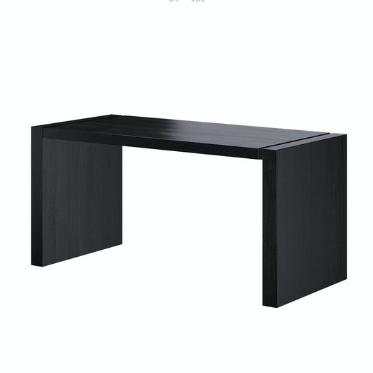 Lulu 28 Inch Minimalist Computer Desk Console with Panel Legs, Wenge By Casagear Home