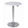 Classic Bar Table | 34-44" | Adjustable Height | White Steel Base
