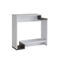 36 Inch Modern Console Table, Multilevel Wood Shelves, Gray and White By Casagear Home