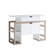 Serving Cabinet | 47" | Sideboard Console | 4 Shelves | White Gray