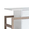 47 Inch Serving Cabinet Buffet Sideboard Console 4 Shelves White Gray By Casagear Home BM293546