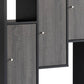 69 Inch Modern Display Cabinet with 7 Multilevel Shelves 3 Doors Black By Casagear Home BM293547