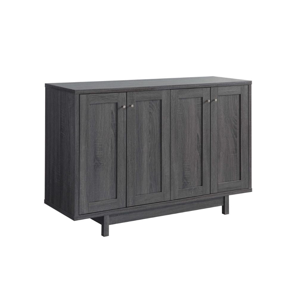 47 Inch Serving Cabinet Buffet Sideboard Console, 4 Doors, 6 Shelves, Gray By Casagear Home