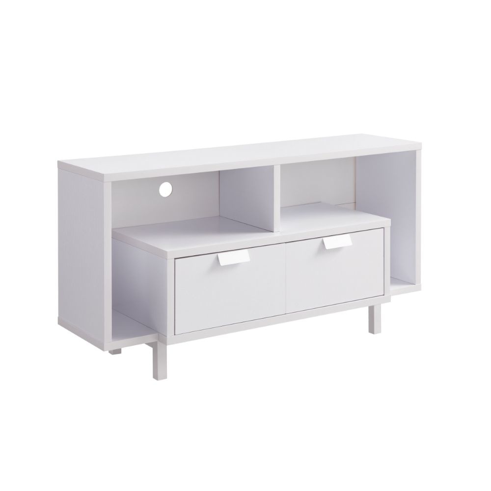 Jett TV Console | 47" | 2 Drawers | 2 Shelves | White