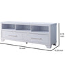 72 Inch Modern TV Entertainment Console with 2 Drawers and 3 Shelves White By Casagear Home BM293561