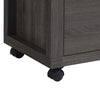 Lou 51 Inch Modern Office Credenza File Cabinet 2 Drawers Wheels Gray By Casagear Home BM293562