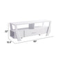 Ayan 60 Inch TV Entertainment Console 3 Shelves and 1 Drawer Crisp White By Casagear Home BM293565