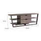 60 Inch TV Media Entertainment Console 4 Floating Shelves 2 Drawer Brown By Casagear Home BM293568
