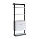 Display Cabinet | 65" | 4 Shelves | 1 Drawer | Gray & White