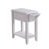 Chairside Table | 24" | Drawer | Cupholders | White Finish