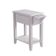 Chairside Table | 24" | Drawer | Cupholders | White Finish