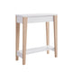 Console Table | 34" | Drawer | Shelf | White & Brown