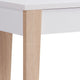 34 Inch Console Table with Drawer and Shelf Tapered Legs White Brown By Casagear Home BM293581
