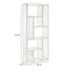 Asa 71 Inch Modern Display Bookshelf 9 Multi Level Shelves White Finish By Casagear Home BM293584
