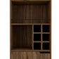 Ash 71 Inch Bar Cabinet 2 Shelves 6 Cubbies Hairpin Legs Mahogany Brown By Casagear Home BM293743