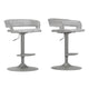 Coco Barstool Set of 2 | 30" | Wicker Frame | Gray