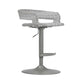 Coco 30 Inch Set of 2 Patio Airlift Bar Stools with Wicker Frame Gray By Casagear Home BM293755