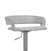 Coco 30 Inch Set of 2 Patio Airlift Bar Stools with Wicker Frame Gray By Casagear Home BM293755