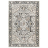Cal Area Rug | 8 x 10 | Persian Medallion | Soft Gray Polyester