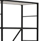 Gem 63 Inch Freestanding Bookcase 4 Wood Shelves Open Black Metal Frame By Casagear Home BM294003