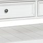 50 Inch Modern Rectangular Coffee Table with 2 Drawers in Classic White By Casagear Home BM294012