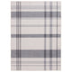 Kay Area Rug | 8 x 10 | Plaid Print | Gray & White Polyester