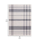 Kay 8 x 10 Area Rug Classic Plaid Print Soft Gray and White Polyester By Casagear Home BM294018