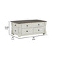 46 Inch Rectangular Lift Top Coffee Table Faux Drawer Front White Brown By Casagear Home BM294019