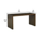 Vil 47 Inch Over Ottoman Table Side Panels and Casters Brown Oak Veneer By Casagear Home BM294021