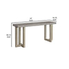 Lizi 67 Inch Sofa Console Table Hand Applied Faux Concrete Finish Gray By Casagear Home BM294022