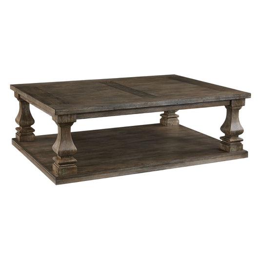 Classic Coffee Table | 54" | Baluster Legs | Weathered Gray