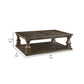 Classic 54 Inch Coffee Table Baluster Legs Spacious Top Weathered Gray By Casagear Home BM294074