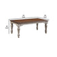 Classic 52 Inch Coffee Table Pine Wood Construction Brown Top White By Casagear Home BM294091