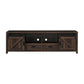 Sem 79 Inch TV Media Entertainment Console 2 Drawers Dark Brown Finish By Casagear Home BM294128