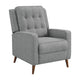 Manual Recliner Chair | 31" | Tufted Back | Gray