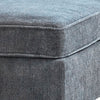 38 Inch Modern Ottoman Smooth Gray Chenille Fabric Plush Cushioned Seat By Casagear Home BM294153