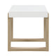 Shay 22 Inch Side End Table Thick Rectangular Tabletop High Gloss White By Casagear Home BM294159